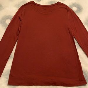 No Boundaries Rust Long Sleeve cotton/polyester tee Junior XL 15-17